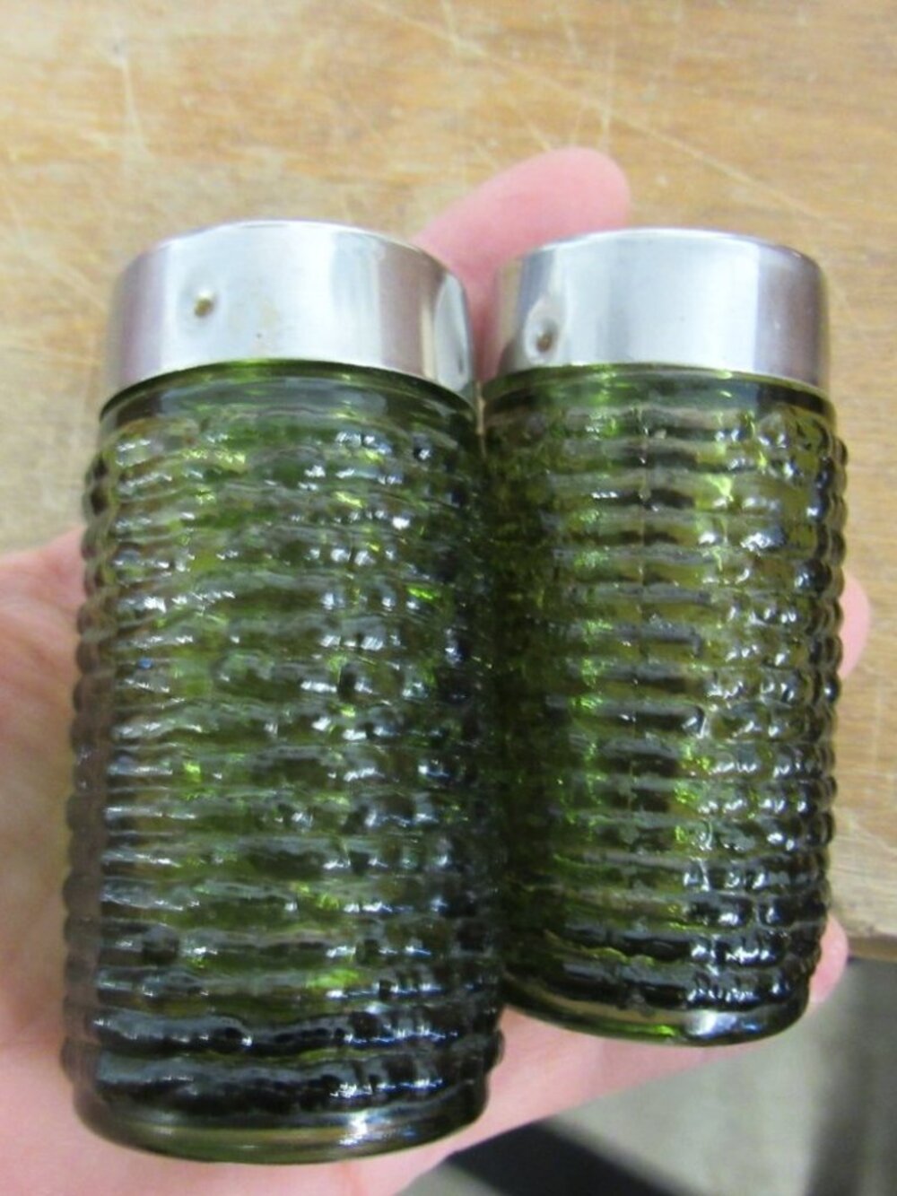 Soreno Pattern Anchor Hocking Salt and Pepper Shakers